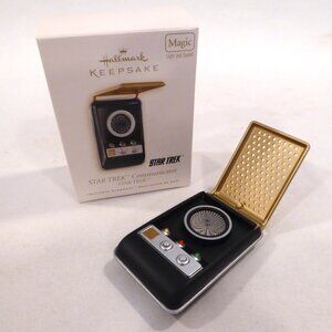 NEW 2008 HALLMARK STAR TREK COMMUNICATOR MAGIC LIGHT SOUND CHRISTMAS ORNAMENT